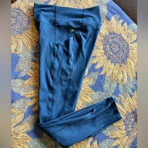 Fabletics Blue Performance Leggings with Streamlined Fit